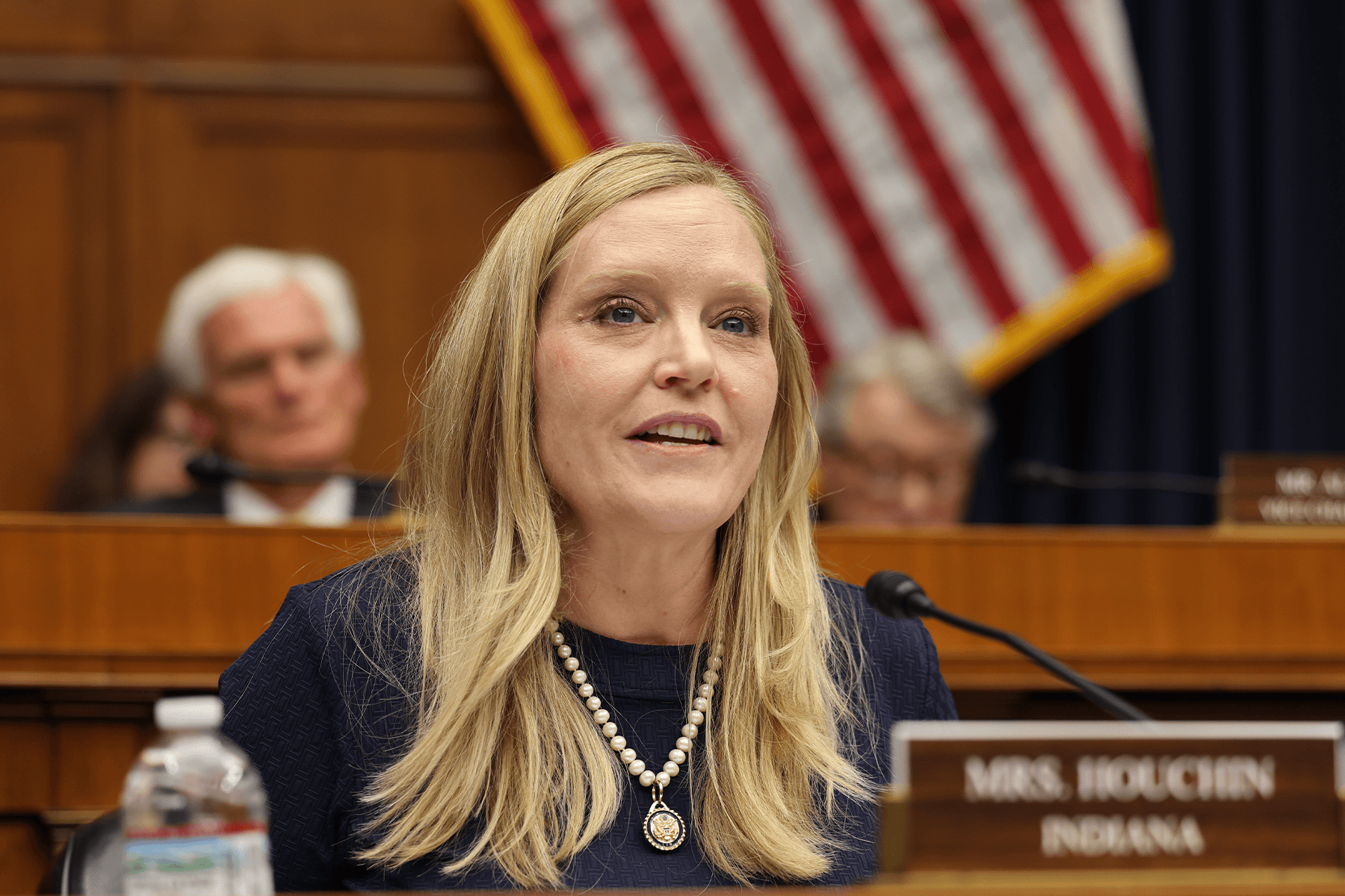 Congresswoman Erin Houchin speaks during the Communications and Technology Subcommittee markup.